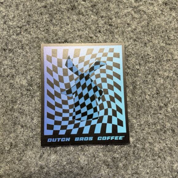 Dutch Bros Coffee Other - Dutch Bros Coffee Sticker Glow in the Dark Warped Checkerboard 4/2026 Windmill